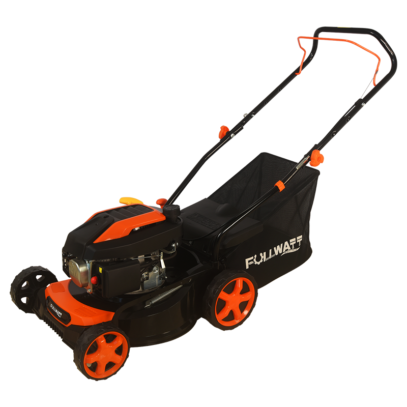 Fullwatt 16" Lawn Mower Hand Push Central Height Adjustment Plastic Deck Rotary (79.8cc), FMA410BD